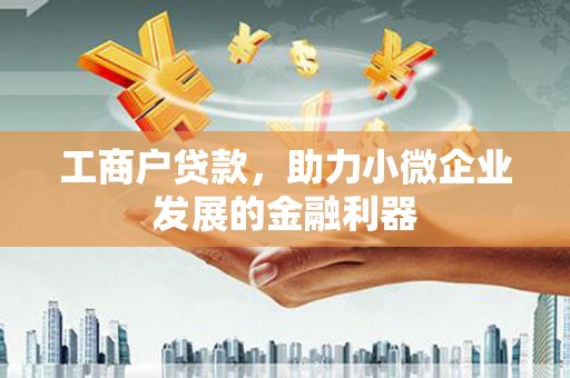 丽水工商户贷款，助力小微企业发展的金融利器