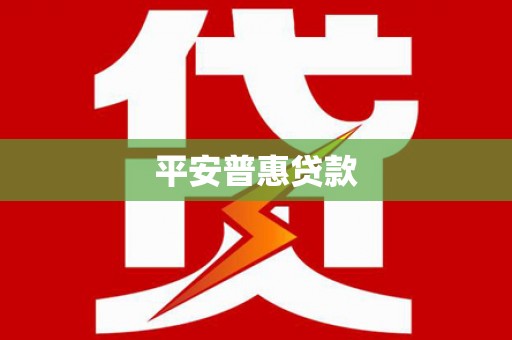 丽水平安普惠贷款