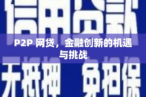 丽水P2P 网贷，金融创新的机遇与挑战