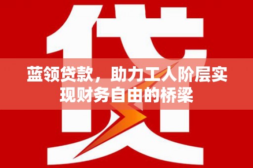 丽水蓝领贷款，助力工人阶层实现财务自由的桥梁