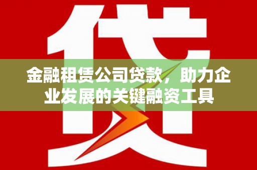 丽水金融租赁公司贷款，助力企业发展的关键融资工具