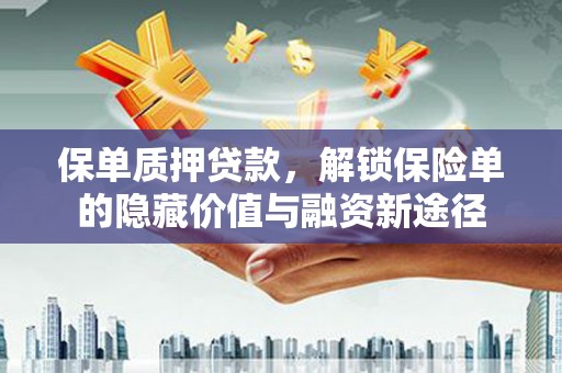丽水保单质押贷款，解锁保险单的隐藏价值与融资新途径
