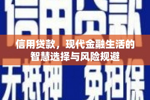 丽水信用贷款，现代金融生活的智慧选择与风险规避