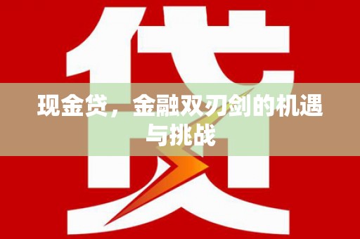 丽水现金贷，金融双刃剑的机遇与挑战