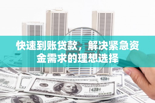 丽水快速到账贷款，解决紧急资金需求的理想选择