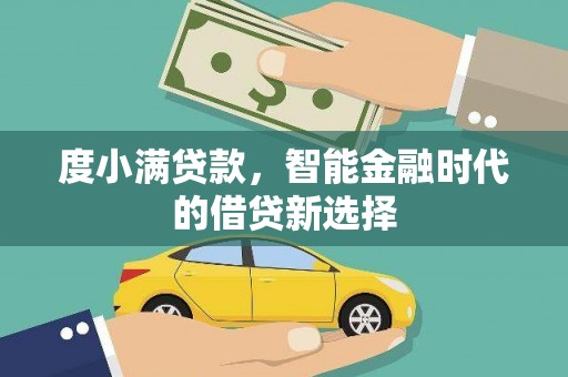 丽水度小满贷款，智能金融时代的借贷新选择