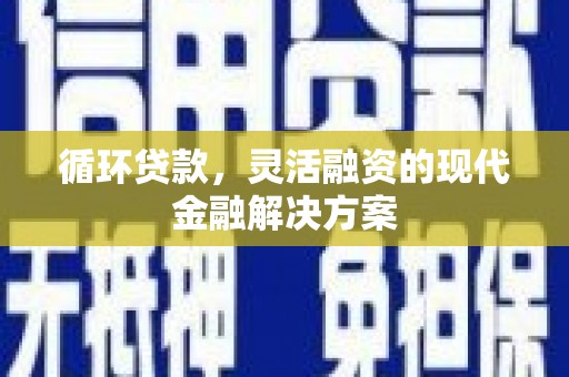 丽水循环贷款，灵活融资的现代金融解决方案