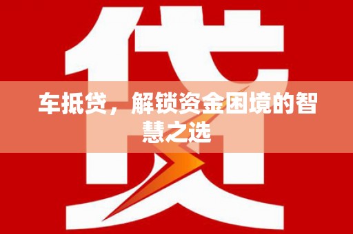 丽水车抵贷，解锁资金困境的智慧之选