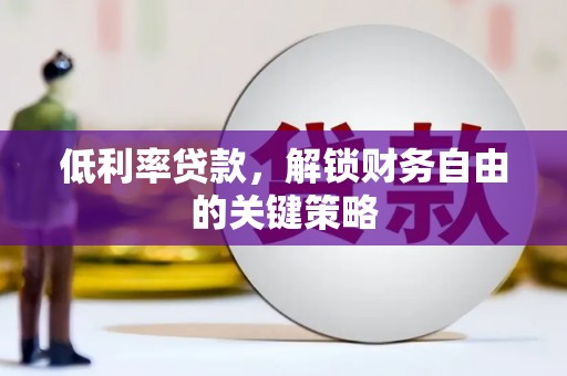 丽水低利率贷款，解锁财务自由的关键策略
