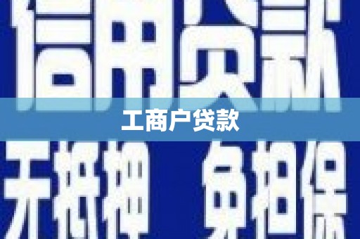 丽水工商户贷款
