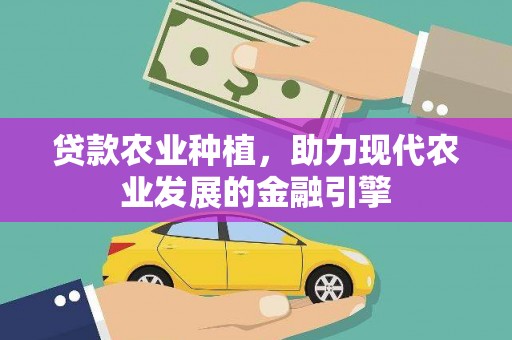 丽水贷款农业种植，助力现代农业发展的金融引擎