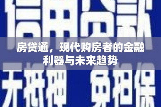 丽水房贷通，现代购房者的金融利器与未来趋势