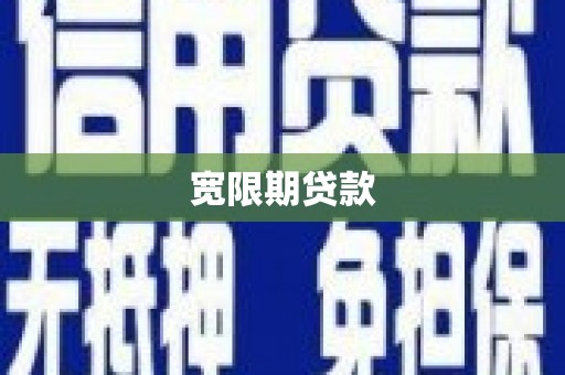 丽水宽限期贷款
