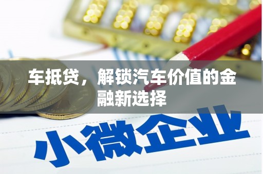 丽水车抵贷，解锁汽车价值的金融新选择