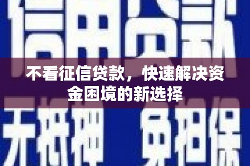 丽水不看征信贷款，快速解决资金困境的新选择