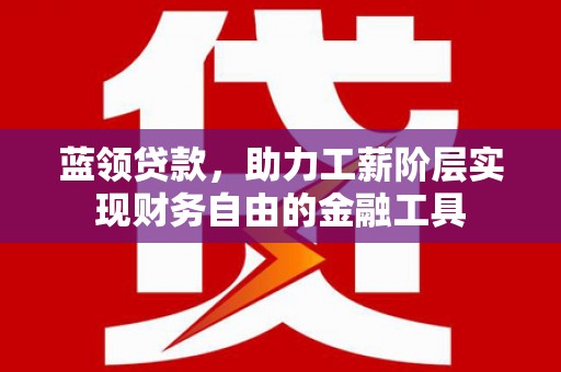 丽水蓝领贷款，助力工薪阶层实现财务自由的金融工具