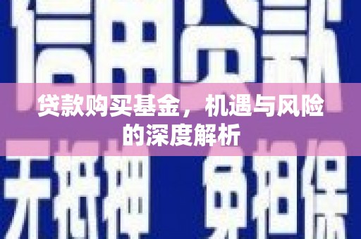 丽水贷款购买基金，机遇与风险的深度解析