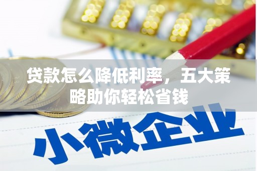 丽水贷款怎么降低利率，五大策略助你轻松省钱