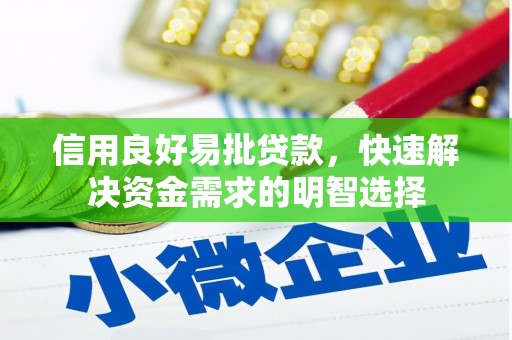 丽水信用良好易批贷款，快速解决资金需求的明智选择