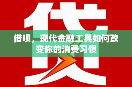 丽水借呗，现代金融工具如何改变你的消费习惯