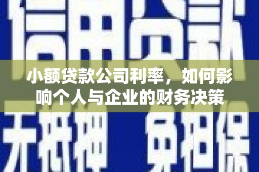 丽水小额贷款公司利率，如何影响个人与企业的财务决策