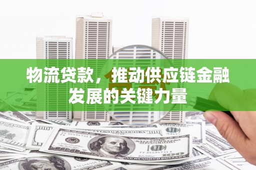 丽水物流贷款，推动供应链金融发展的关键力量