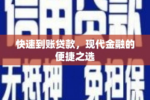 丽水快速到账贷款，现代金融的便捷之选