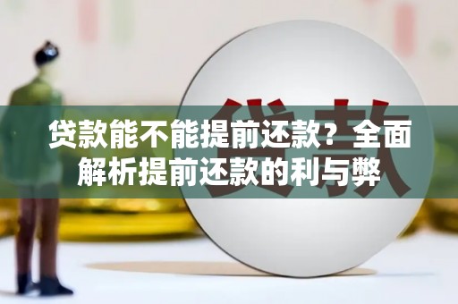 丽水贷款能不能提前还款？全面解析提前还款的利与弊