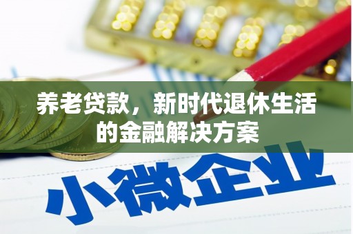 丽水养老贷款，新时代退休生活的金融解决方案