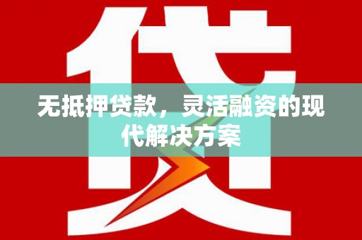 丽水无抵押贷款，灵活融资的现代解决方案