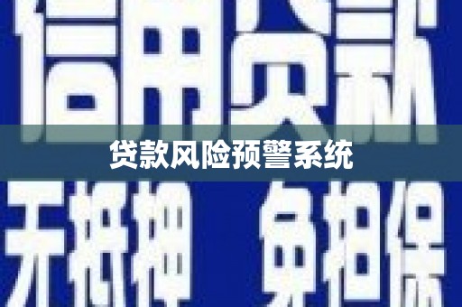 丽水贷款风险预警系统